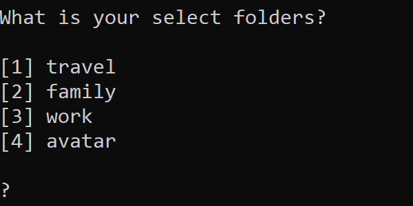 Select list when we run batch file
