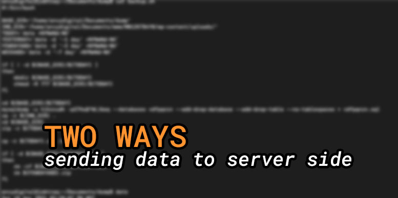 submit data to server side
